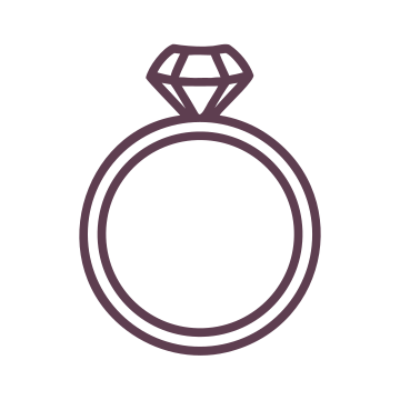 Dressable line icon: bridal prep