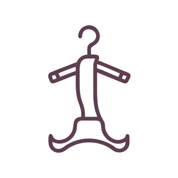 Dressable line icon: easy care luxury