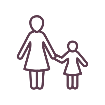 Dressable line icon: mommy and me